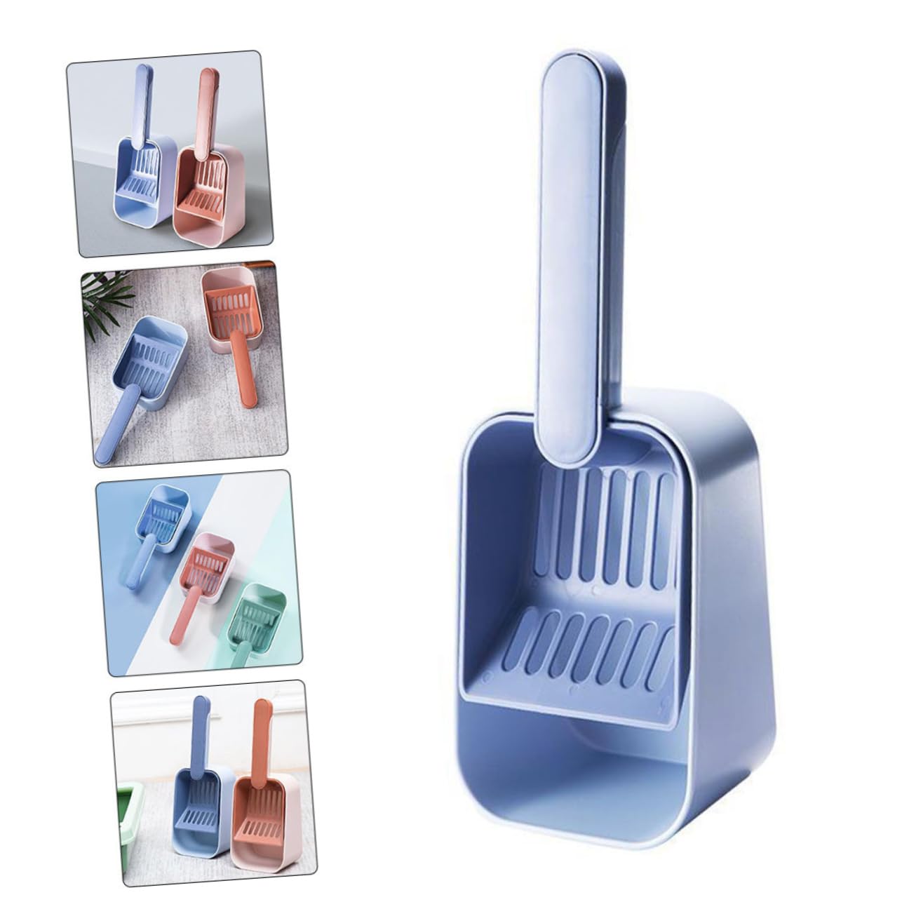 Pala para Arena de Gatos, Herramienta Multifuncional for la Limpieza de excrementos Gato. Diseño ergonómico for facilitar en el hogar(Blue)