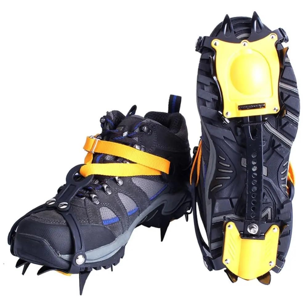 Ramponi 1 Paio di ramponi da Ghiaccio in Acciaio Inossidabile a 10 Denti, ramponi da Alpinismo Regolabili con Borsa for Il Trasporto for Escursionismo, Arrampicata, Pesca, Jogging