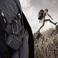 Vista 5 de AhaStyle Funda Protectora de Silicona Mejorada [LED Frontal Visible] Compatible con Apple AirPods 2 y 1 (Negro)