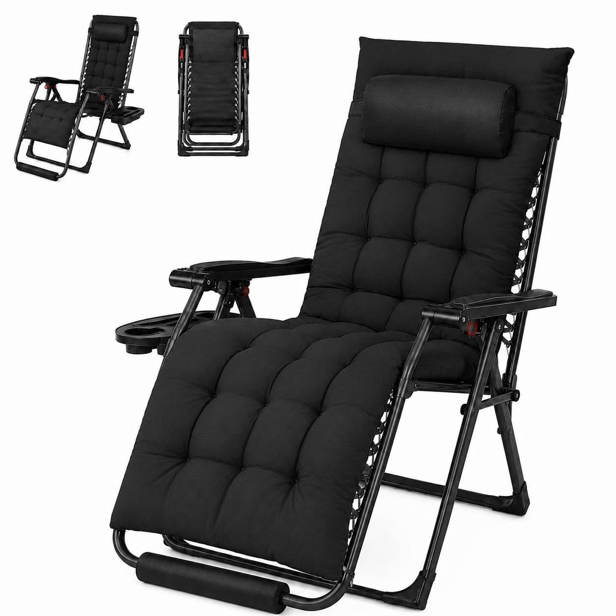 Yaheetech 26' Zero Gravity Chair with Removable Cushion