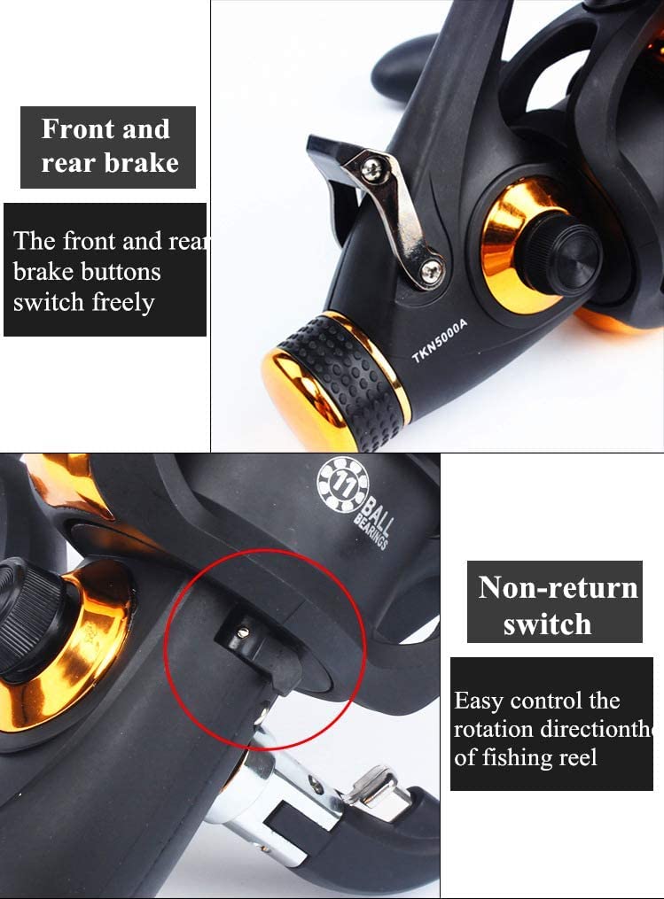 BNTTEAM 11BB Sistema frenante Anteriore e Posteriore Frizione a Una Via Dimensioni 1000-7000 Mandrino in Metallo Pieno Spinning P66 Mulinello da Pesca Carpa Ruota da Pesca Mulinello da Spinning