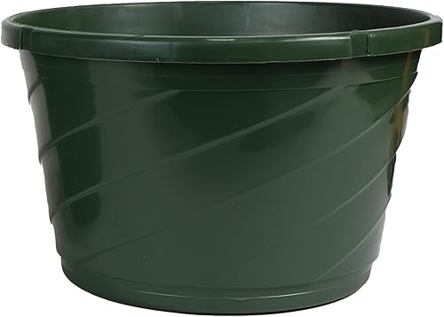 Miniatura 2 de The HC Companies Maceta colgante europea de 10 pulgadas, cestas colgantes de jardín de plástico para plantas al aire libre, verde