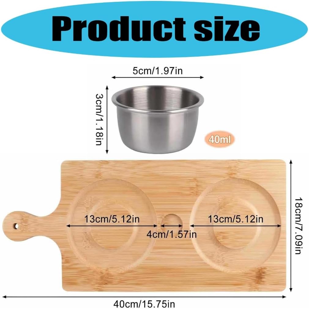 Professional Grade Bar Accessory Wooden Edge Tray For Cocktail Decorating Salt Sugar Trim Dishwasher Friendly Design