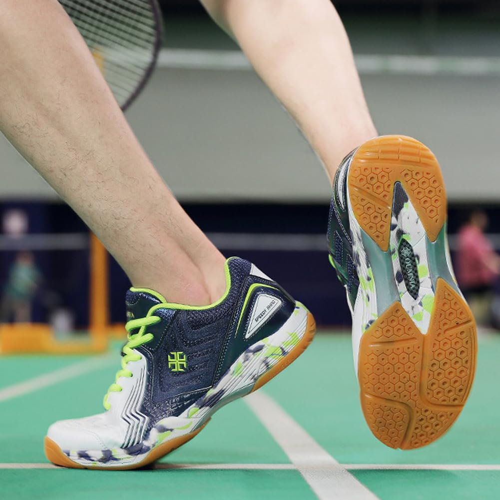 Zapatillas Multi-Deporte Badminton Hombre y Mujer Placa Anti-Torsión, Malla Transpirable, Entresuela MD y Suela Antideslizante para Entrenamiento Indoor