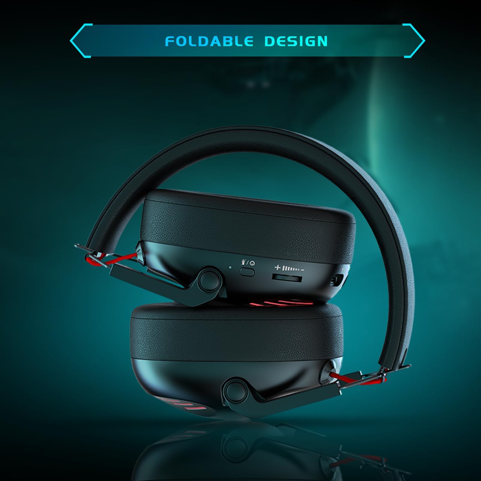 Wireless Gaming Headset, Gaming Headphones for PS5, PS4, PC, NES, Bluetooth 5.3 Gaming Headsets Wireless with Noise Canceling Microphone, Gamer Headphones for Nintendo Switch, 50H Battery - Black