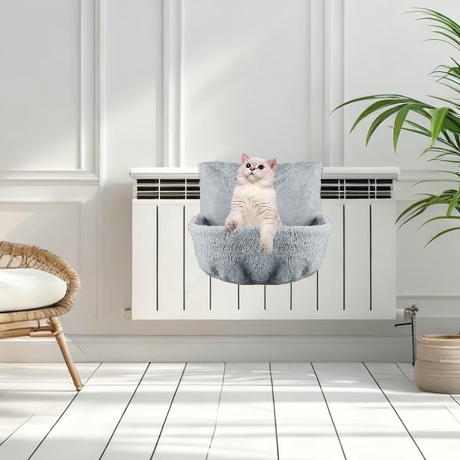 HäNgebett für Katzen Heizung 45.5x39x25.5cm Katzen Heizungsliege Heizungsliege Katze Katzenliege Heizung Katzenhöhle für Passend für Alle Heizkörper Aufhängen am Rand des Bettes