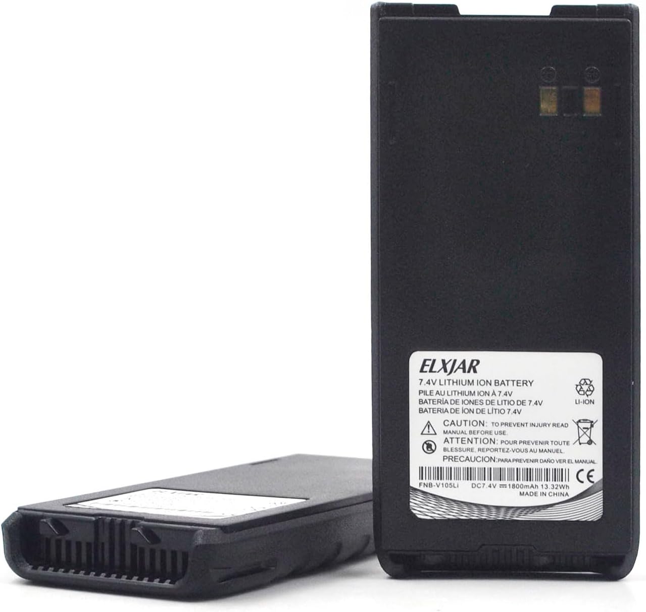 (2-Pack) 7.4V 1800mAh FNB-V105Li Li-ion Radio Battery Compatible with Yaesu Vertex Standard Horizon Marantz HX380 HX280 Series Two Way Radio - Image 3