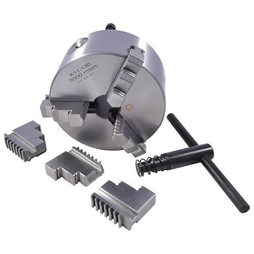 Miniatura 2 de HHIP - Mandril para torno de 3 mandíbulas, auto centrado, negro liso (varios tamaños 3 pulgadas - 12 pulgadas), 1