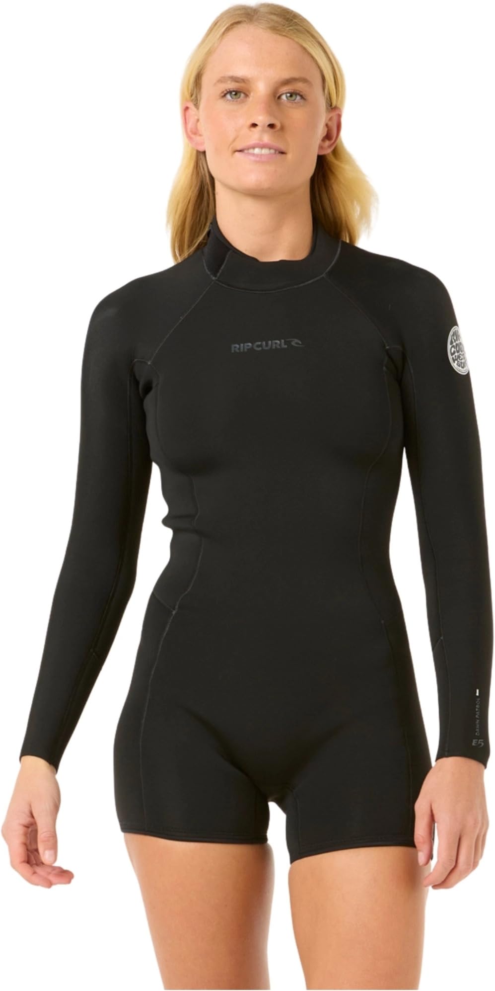 RIP CURL 2026 Mujer Dawn Patrol 2mm Back Zip Manga Larga Traje De Primavera Neopreno 142WSP - Black