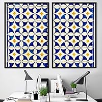 2 Piece Framed Canvas Wall Art Line Patterns Canvas Prints Home Artwork Decoration for Living Room,Bedroom - 16