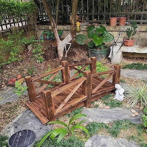 BsxiouY A,Puente De Arco Al Aire Libre Pequeño Puente De Madera Patio Grande Puente De Madera Jardín De Infantes Paisaje Puente Pequeño Puente Decorativo De Madera Maciza