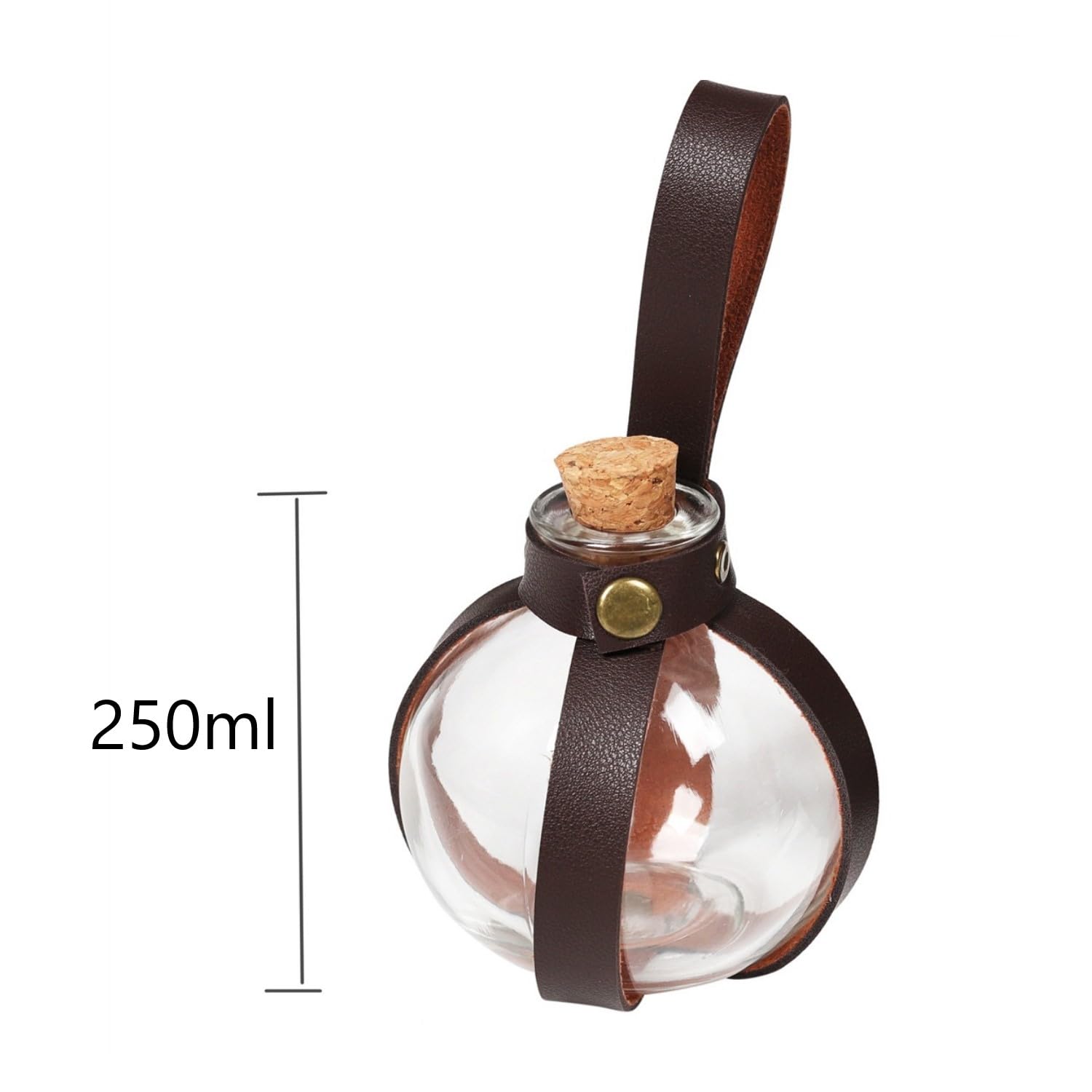 MEISH 2 Pieces Magic Cork Potion Bottles Halloween Accessories Wizard Medicine Bottles Round Glass Bottles Medieval Wizard Accessory for Role-Playing Cosplay Props - Image 2