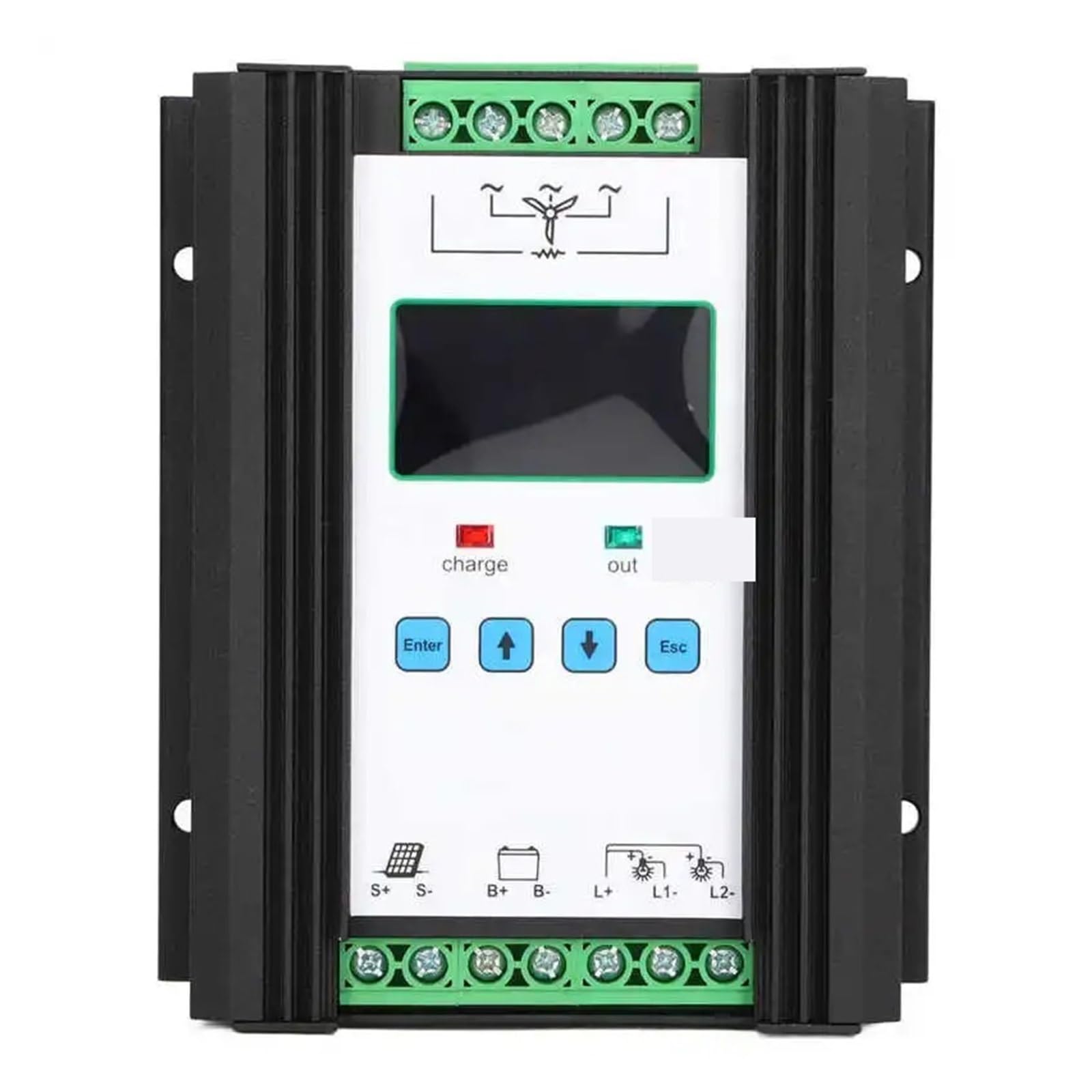 Wiatrowy regulator słoneczny Cyfrowy inteligentny regulator wiatru Wiatrowy regulator słoneczny 12V 24V 600W Kontroler słoneczny Panel słoneczny