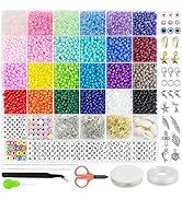 11000+ Perlen Set Zum Auffädeln - 3mm Glasperlen Mit Buchstaben & Zubehör Für DIY Schmuck