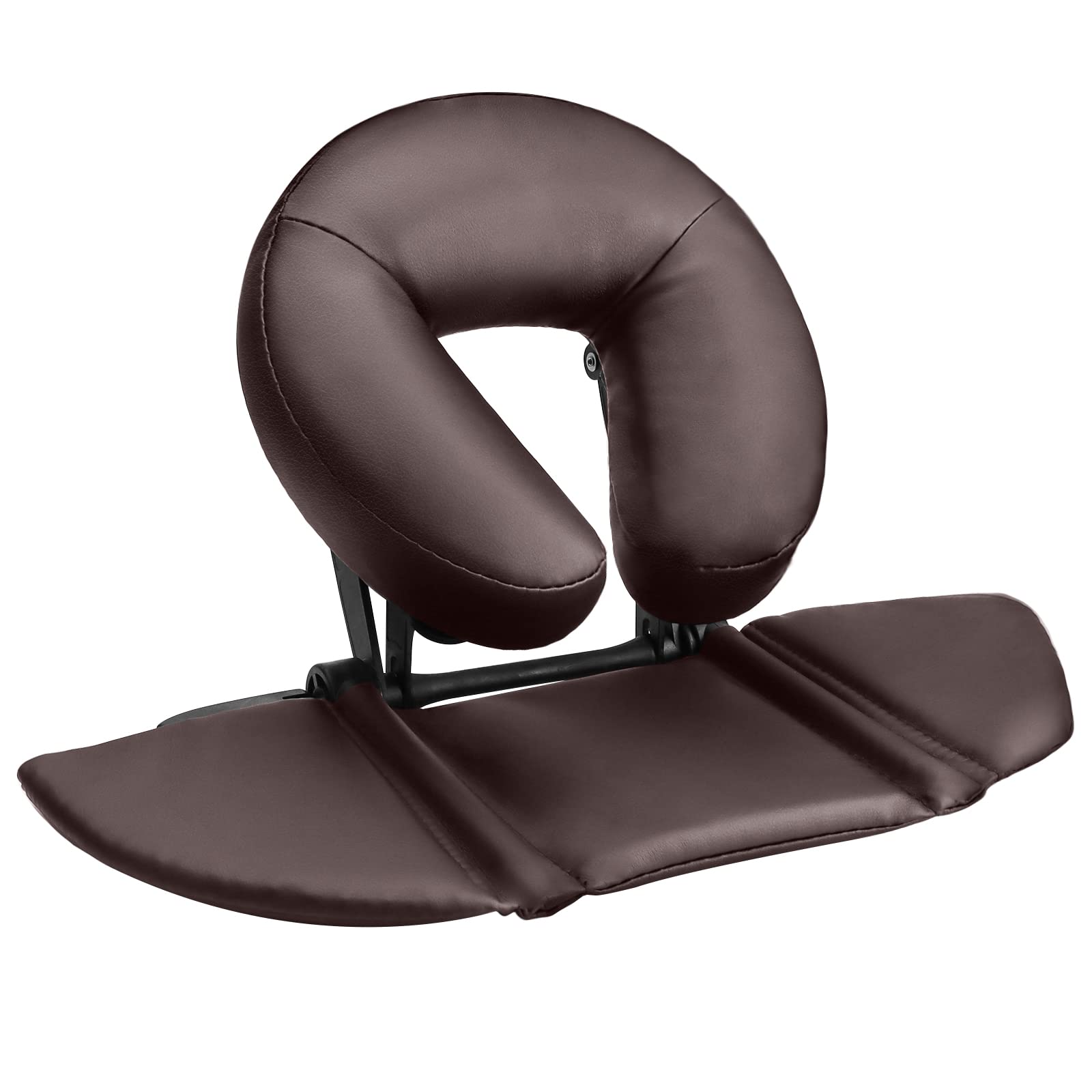 EBANKU Massageliege Gesichtswiege Kissen, Gesichtswiege unten Tischmassage-Set, verstellbare Massageliege, Kopfstütze, Gesichtskissen mit Plattform für Massagestuhl, SPA-Bett (braun)