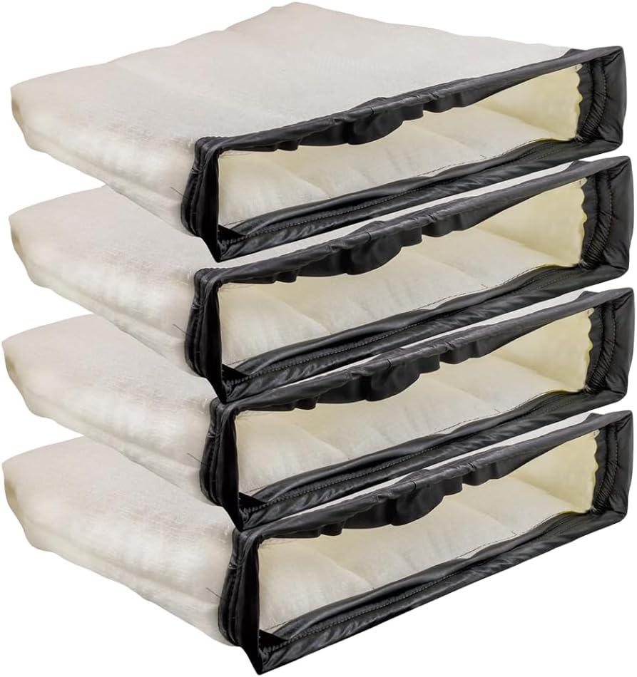 Baldwin BA3964(4) Bag Air Filter Elements – 4-Pack – Oil-Wetted Media, Size 22″ L × 18 3⁄4″ W × 5″ H – Replaces American Air 599342322; Donaldson P618922; Fleetguard AF25347; Clark EG2
