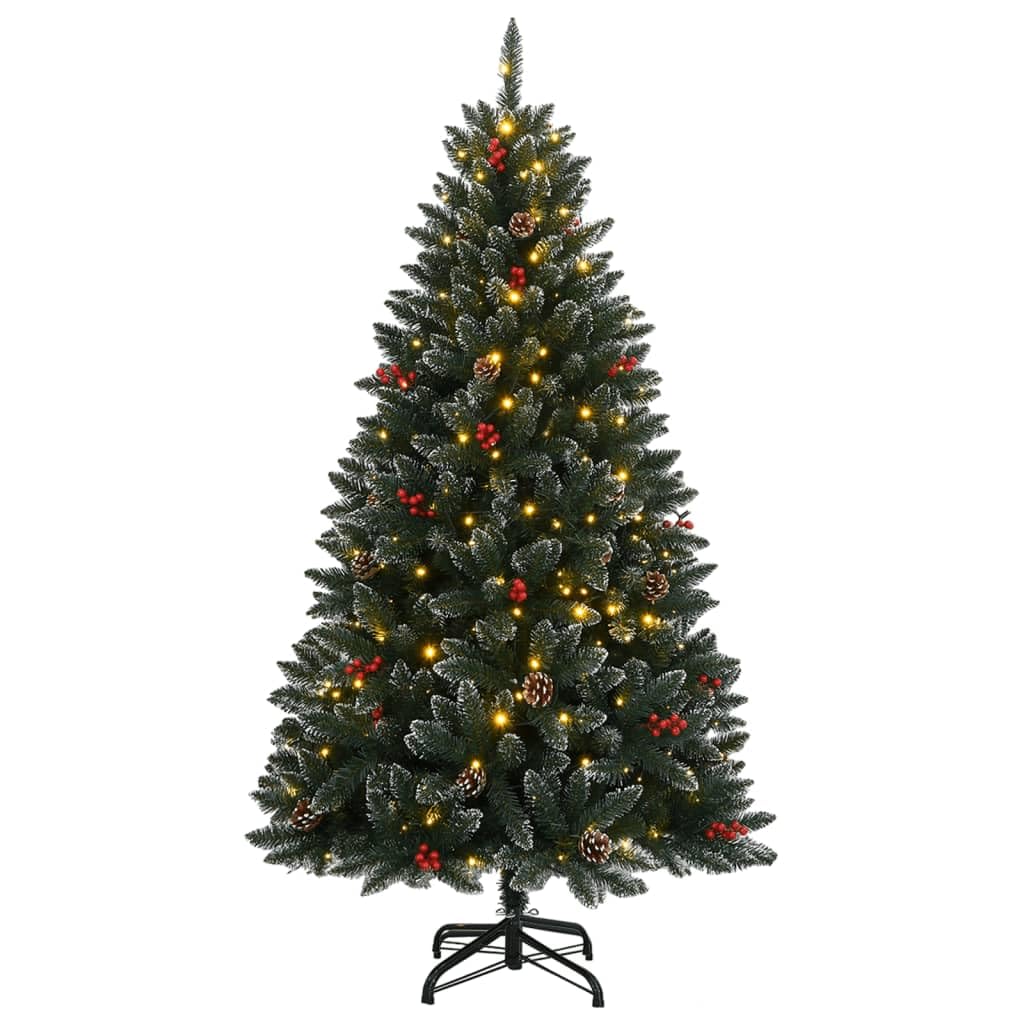 Árbol de Navidad artificial de 210 cm para decorar el salón familiar con 300 leds verdes