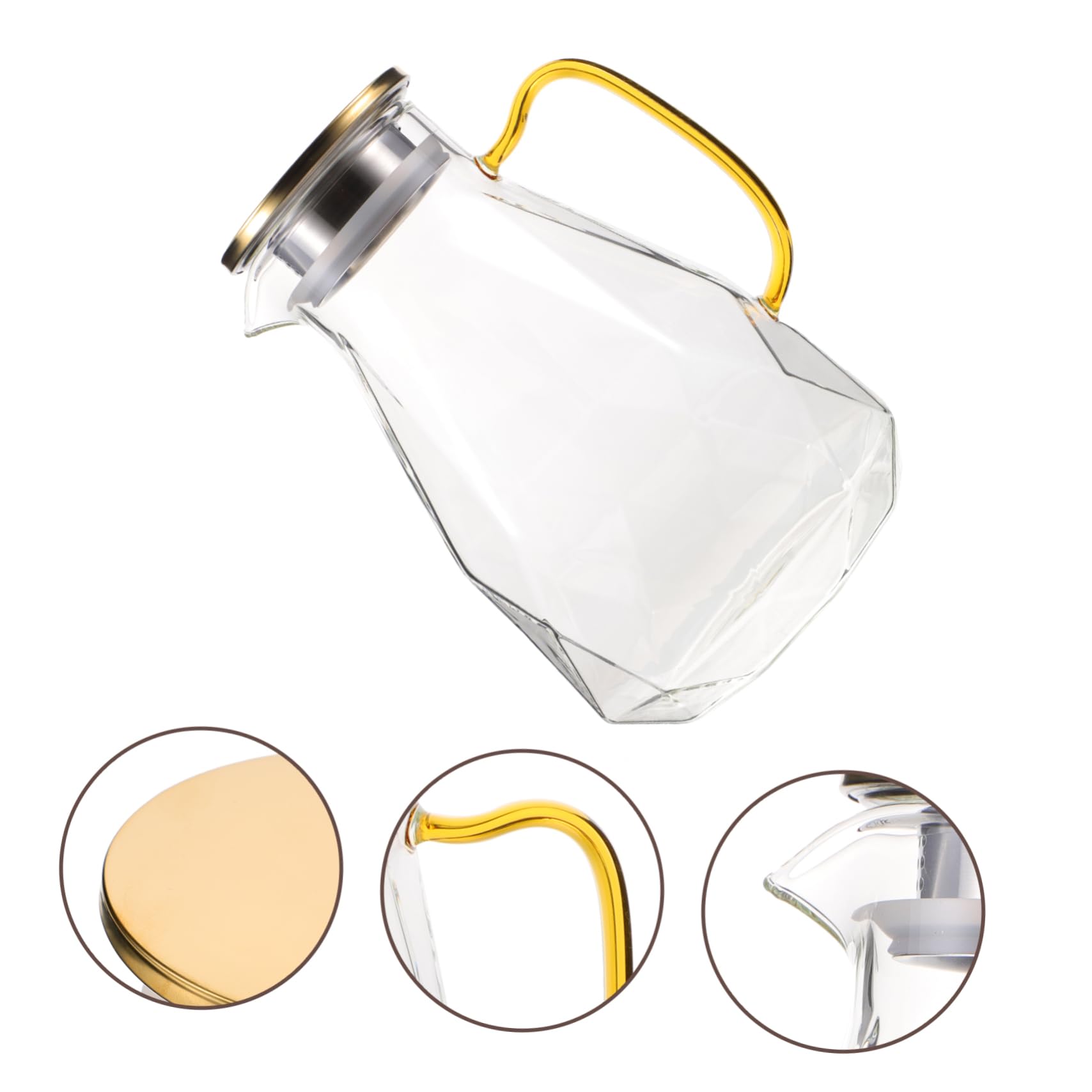 Jarra de Agua de Vidrio de 2200ml con Diseño Diamante