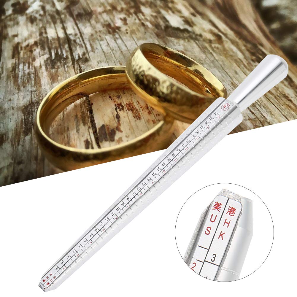 Jauge De Taille De Bague - Mandrin Mesure 4 Systèmes (UE, US, JPN, HK) - Alliage - Outil Bijoutier Pour Mesurer Doigt