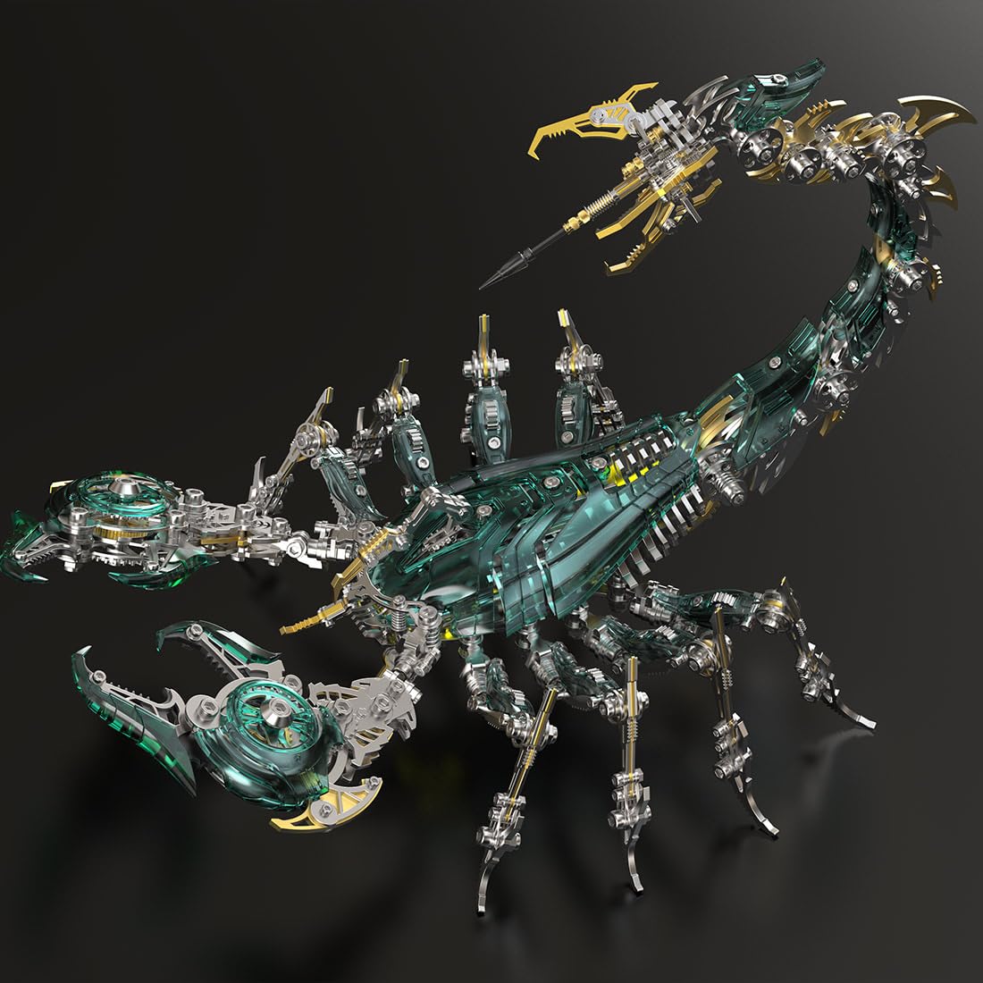 3D Metall Puzzle Steampunk Kriegsskorpion für Erwachsene, DIY Montage Mechanisches Tiere Puzzle Modell für Desktop Ornaments & Geschenke (1073 Teile)