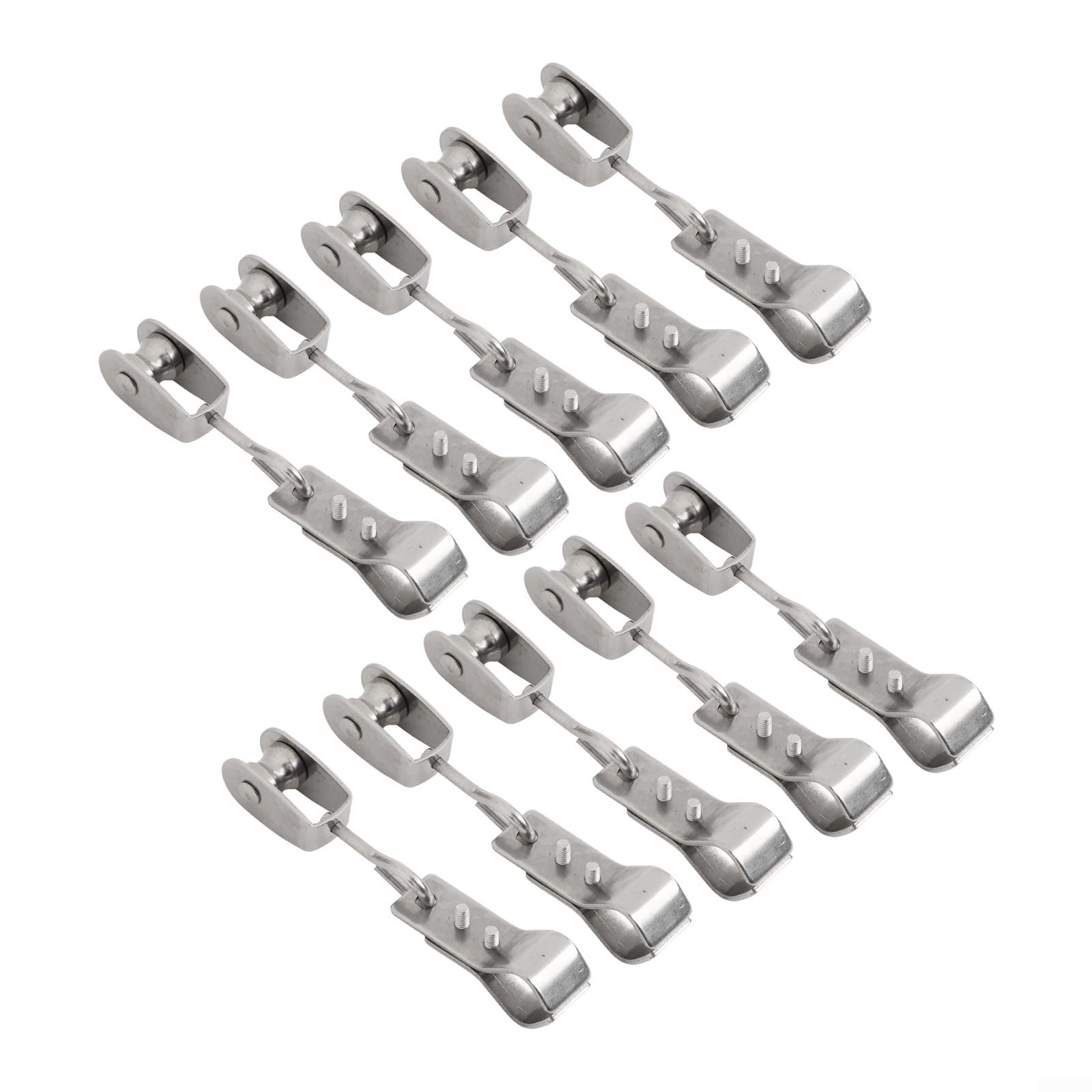 Poulie en acier inoxydable 304 et pince de fixation pour les configurations de voile d'ombrage avec compatibilité de type de roue double