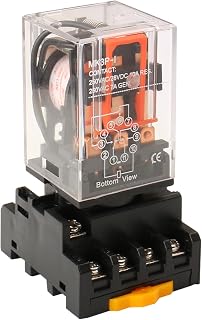 Baomain MK3P-I 110V AC Electromagnetic Relay 3PDT 10A 11-Pin with Plug-in Socket for Automation Control