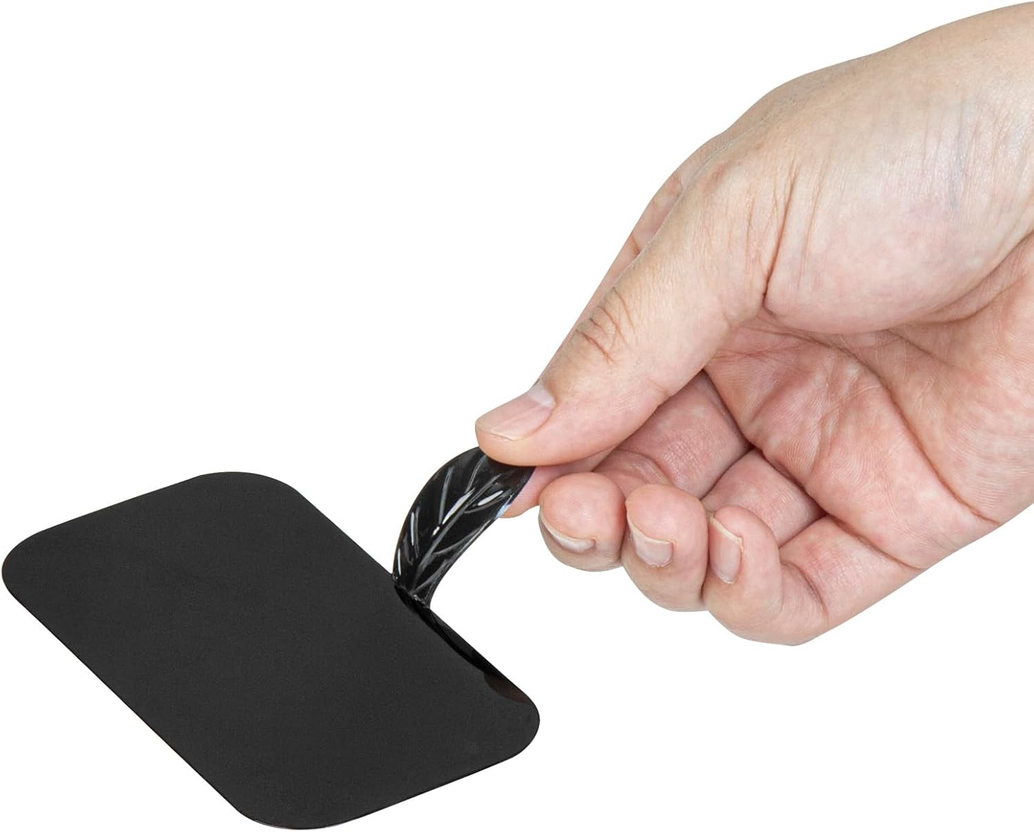 Restaurantware 4 x 2.2 x 1 Inch Rectangle Appetizer Plates 100 Disposable Pastry Plates - Built-In Handle Premium Black Plastic Dessert Plates with Handle Serve Appetizers Or Desserts