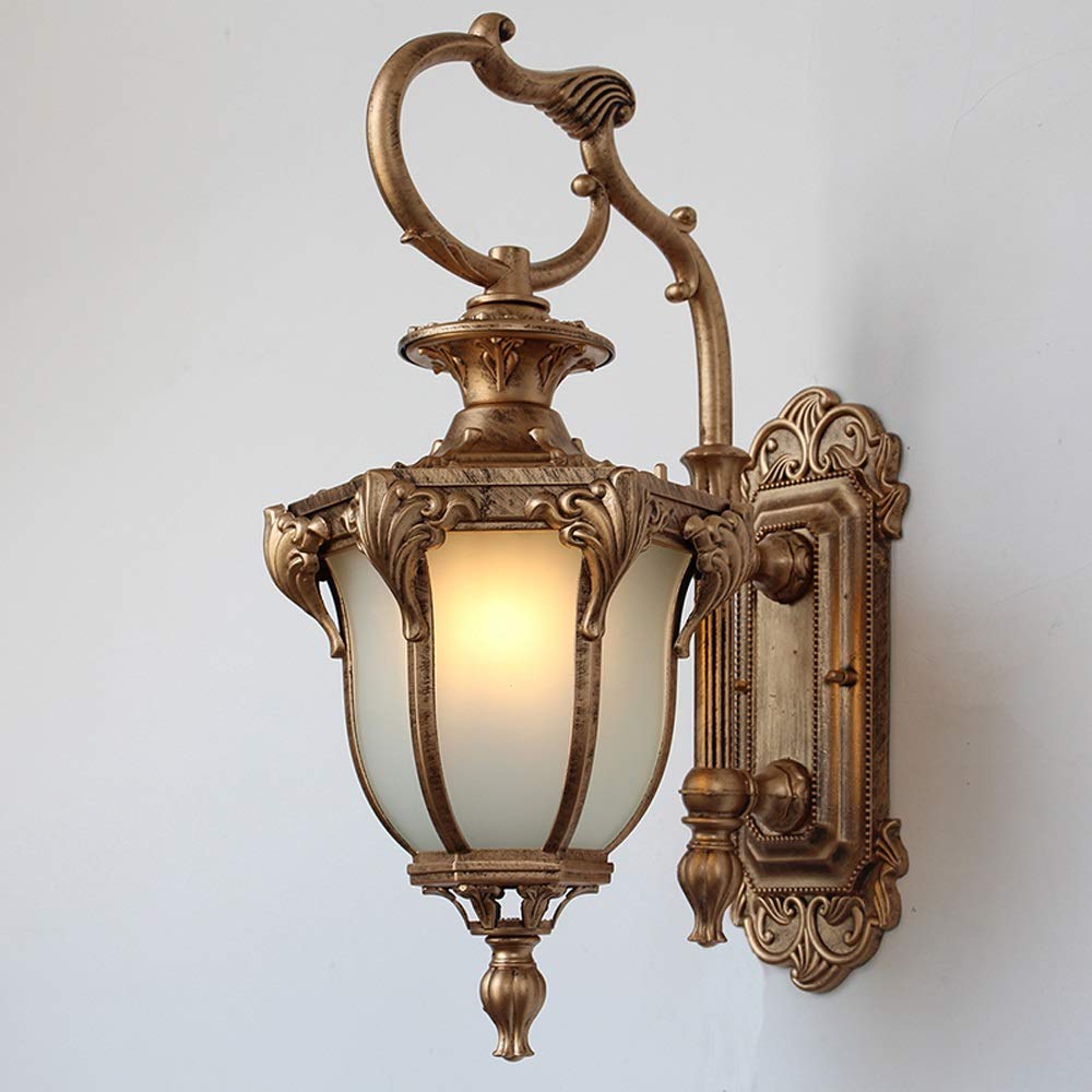 Vintage oświetlenie zewnętrzne, kinkiety zewnętrzne, Latarnia Nordic Retro Kinkiet zewnętrzny Wodoodporny zewnętrzny kinkiet Ogród Przednia lampa altanka Zewnętrzna brama Kinkiet ścienny Willa Reflekt