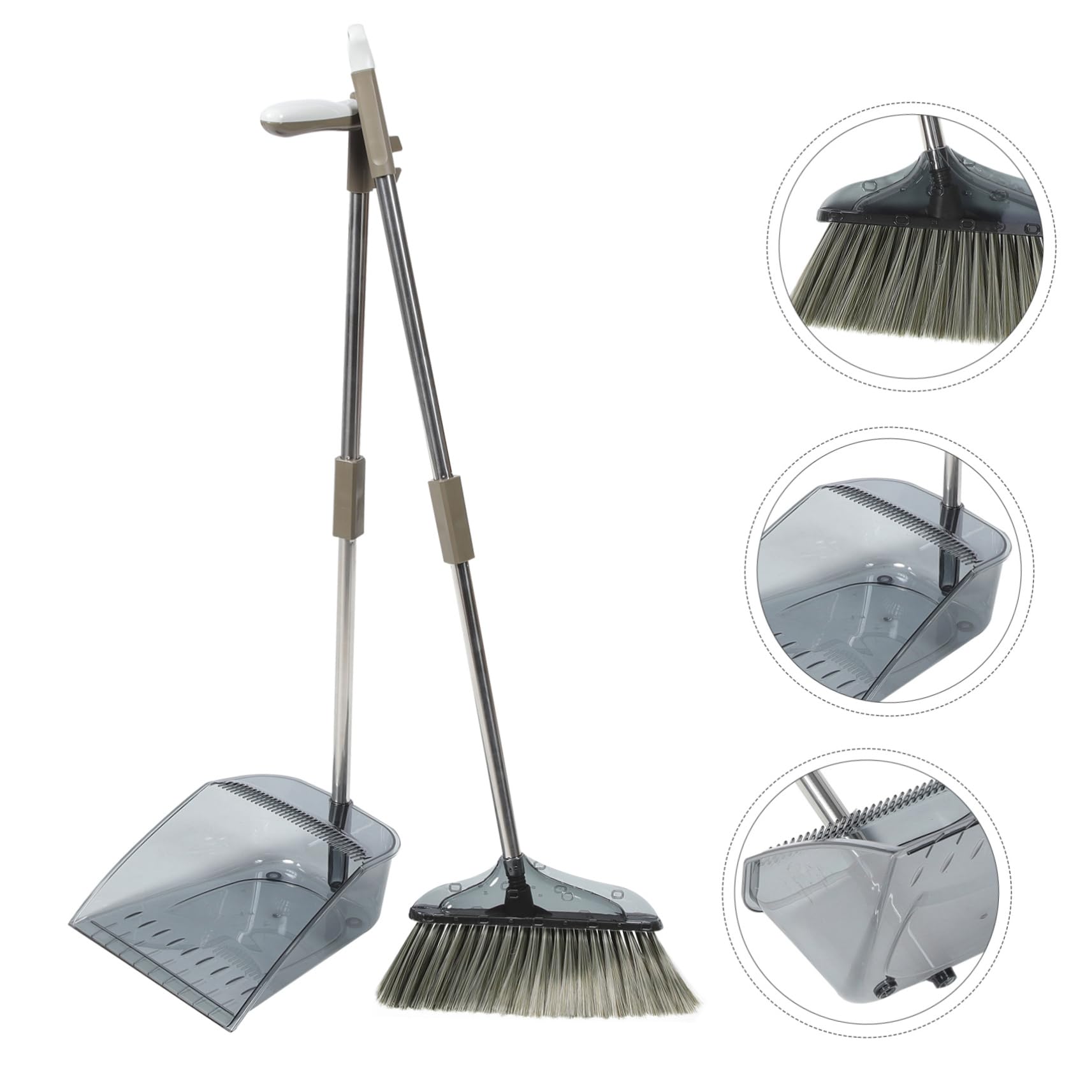 FOMIYES Besen Set mit Kehrschaufel Ergonomischer Handgriff Flexibel und Leicht für Haushaltsreinigung für und Außenbereiche Stabil gegen Wind