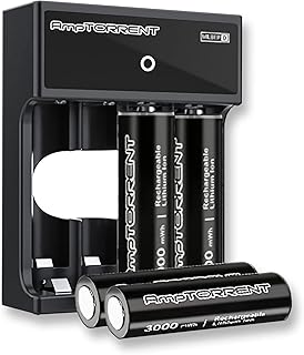 AA Rechargeable Batteries with Charger, 3000mWh rechargeable AA batteries, 1.5V aa lithium battery, rechargeable lithium aa batteries, 2h Fast Charging, rechargeable aa lithium battery 1600 cycles