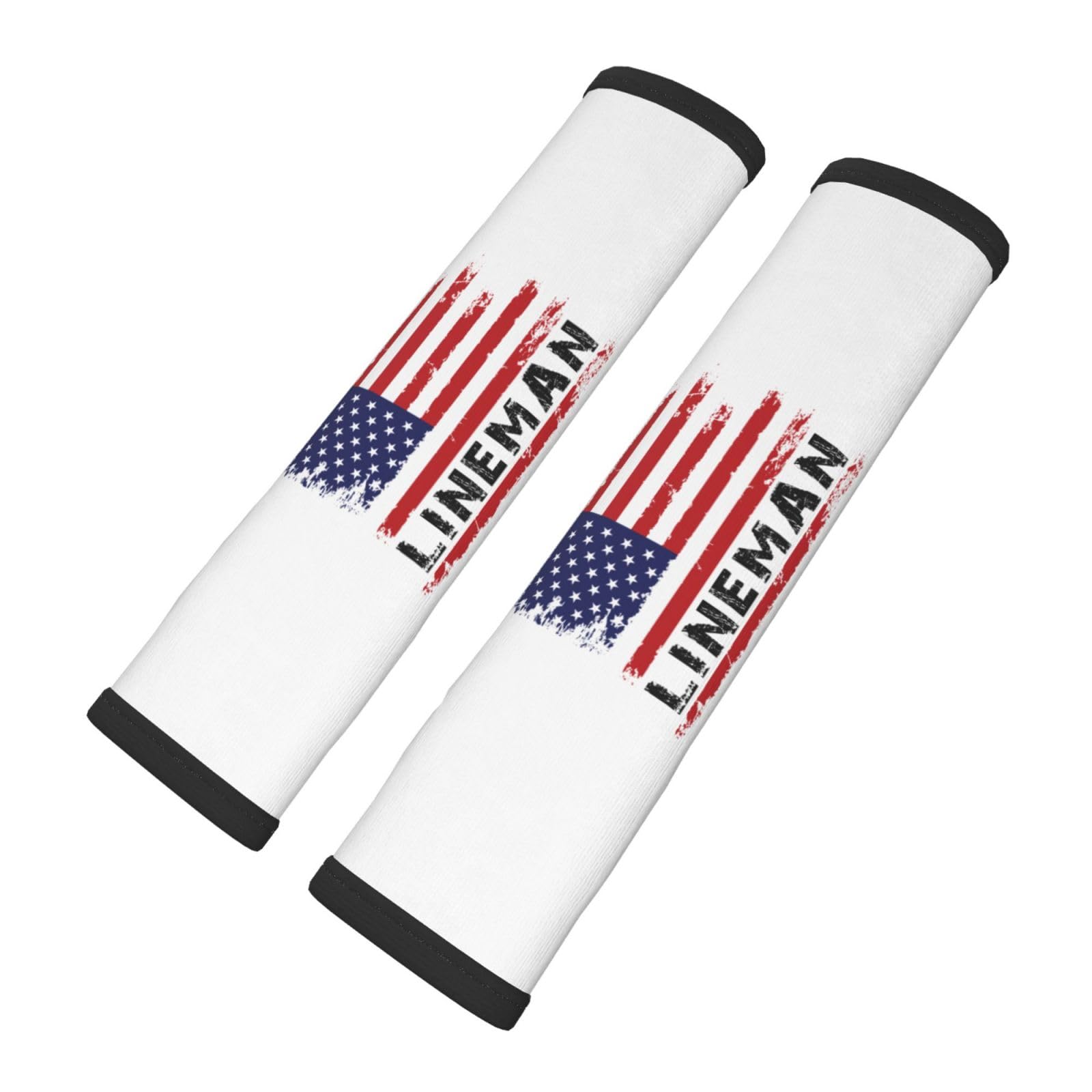 2-PCS American Flag Seat Belt Covers – School Bus Driver Design, Soft Polyester Pad For Comfort & Style