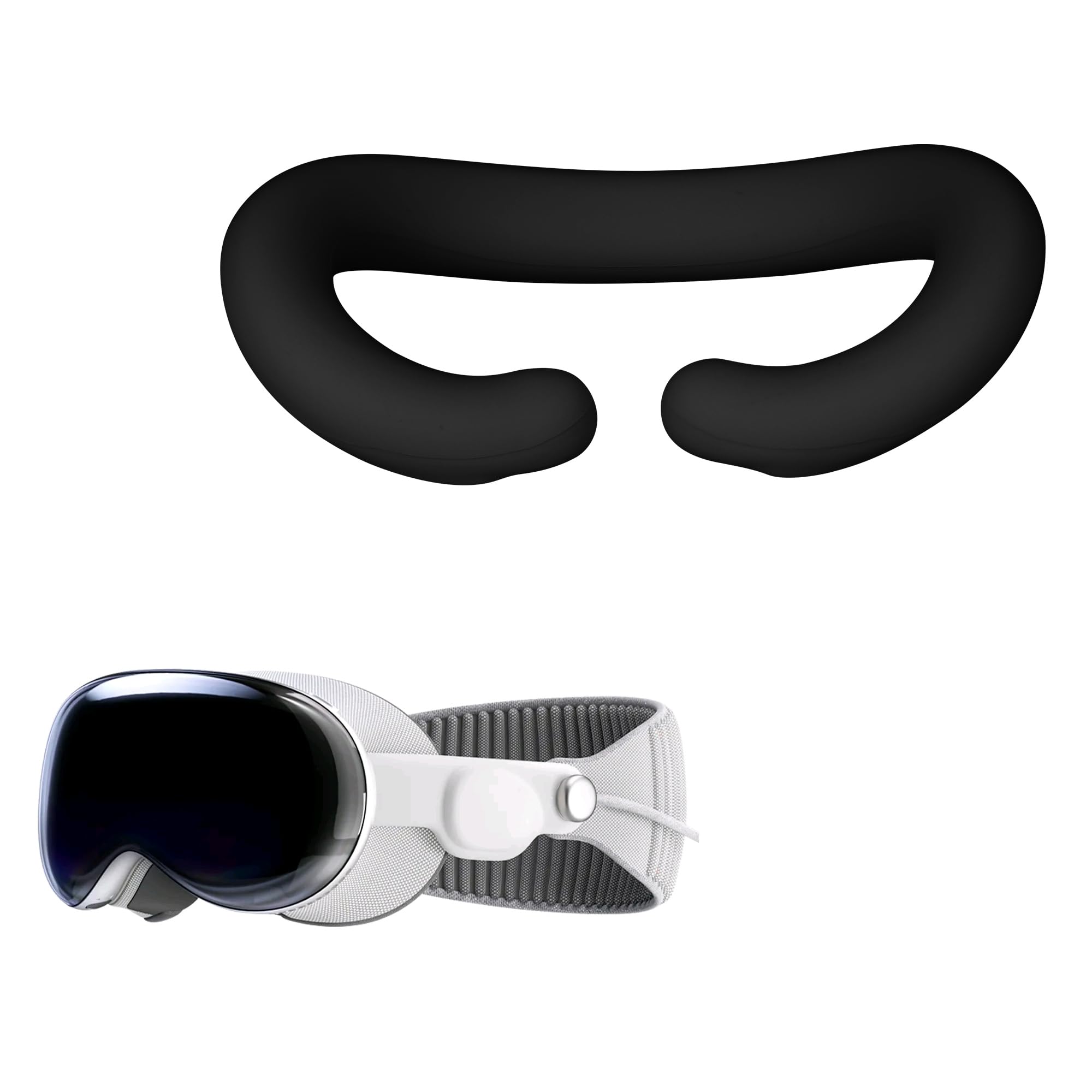 kwmobile Pokrowiec na okulary VR kompatybilny z soczewkami VR Apple Vision Pro Cover - maska silikonowa - czarna