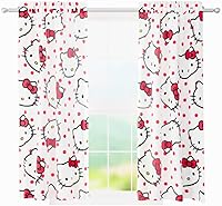 Vista 1 de Hello Kitty - Juego de cortinas y drapeados para ventana de habitación infantil, 82 pulgadas x 63 pulgadas, (Producto con licencia oficial) por