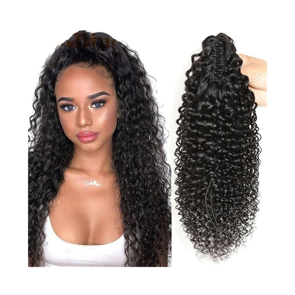 Ponytail Extensions Extensión de cola de caballo, clip de garra de 8 a 28 pulgadas en extensiones de cola de caballo largo y rizado extensión de cabello de cola de caballo clip de mandíbula en cola de