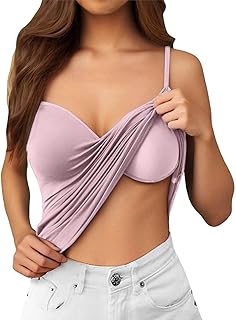 Genérico Camiseta Tirantes Mujer Camisetas Tops Elástica de Punto Acanalado Color Sólido Ligero Camisa Cuello Redondo Basica Elegante sin Mangas para Playa