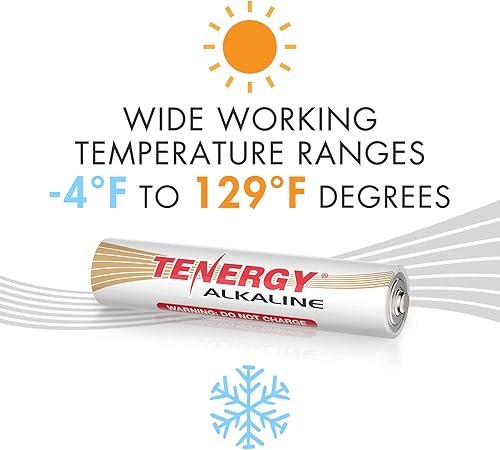 Miniatura 6 de Tenergy Paquete de 200 pilas alcalinas AA y AAA, baterías no recargables de alto rendimiento para relojes, controles remotos, juguetes y