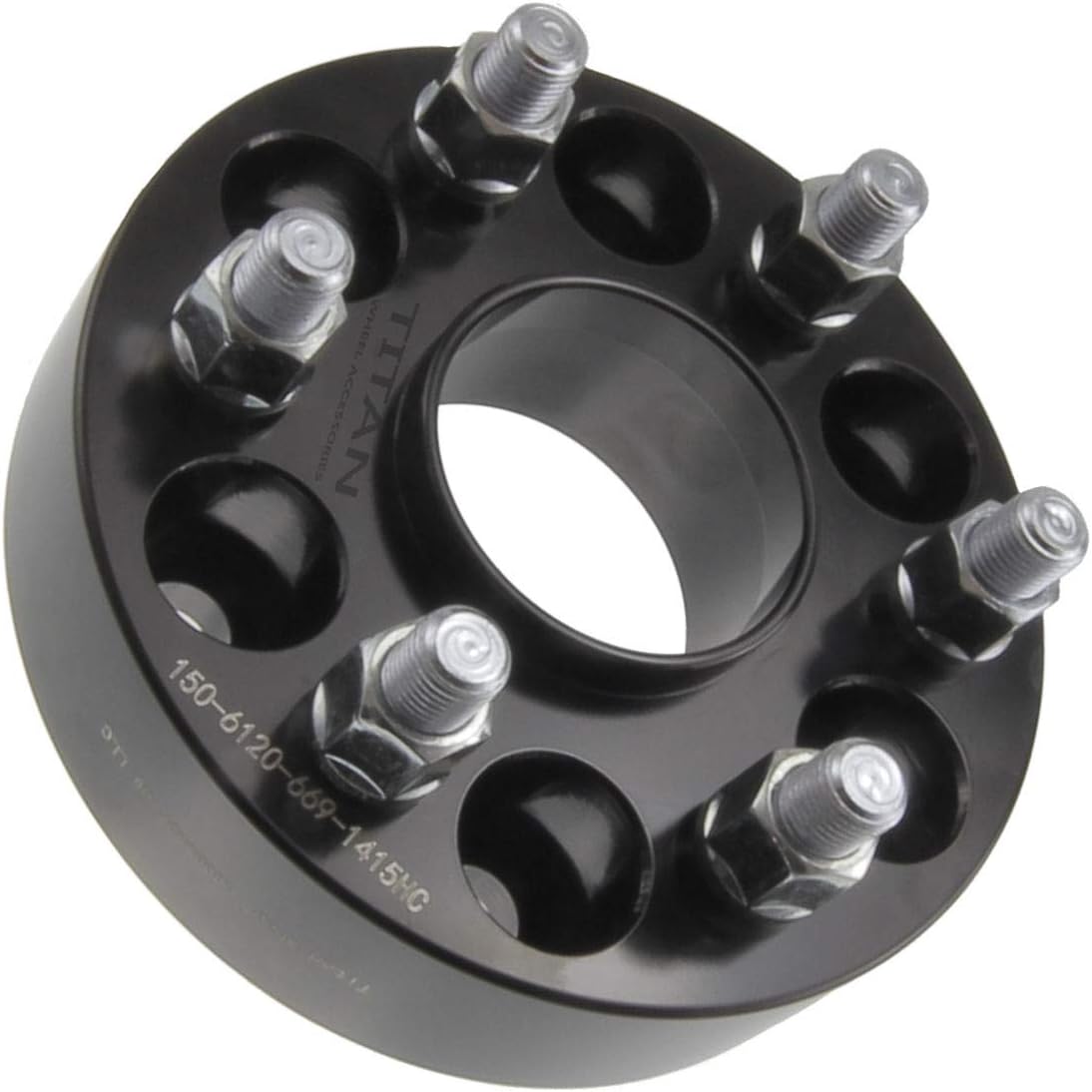 2" 6x120 Hubcentric Wheel Spacers - Fits Chevy Colorado Fits GMC Canyon - 2 Inch (50mm), 6x120, 66.9mm Hub, 14x1.5 Studs - Pair of 2 - Black