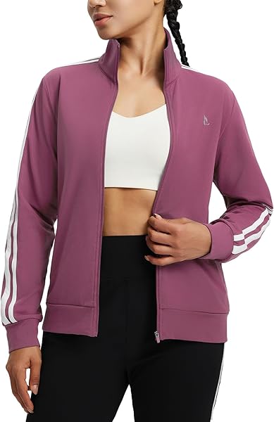 baleaf Women's Fleece Running Jackets Full Zip Warm Sweatshirts Jackets Winter Cold Weather Workout Athletic Sports Leisure