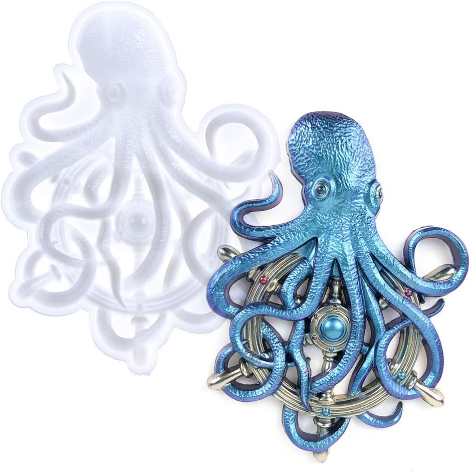 Lurrose Epoxy Silicone Molds Decor Animal Candle Mold Delicate Octopus Octopus Craft Making Handmade s s-Shaped s Shape Silicone Crafts