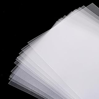 10 Pcs Clear Plastic Sheet, PET Flexible Lightweight Thin Panels Sheets Shatterproof Glass Alternative Durable PET Sheet Panels Plastic Sheets for Crafts Projects Picture Poster Frames