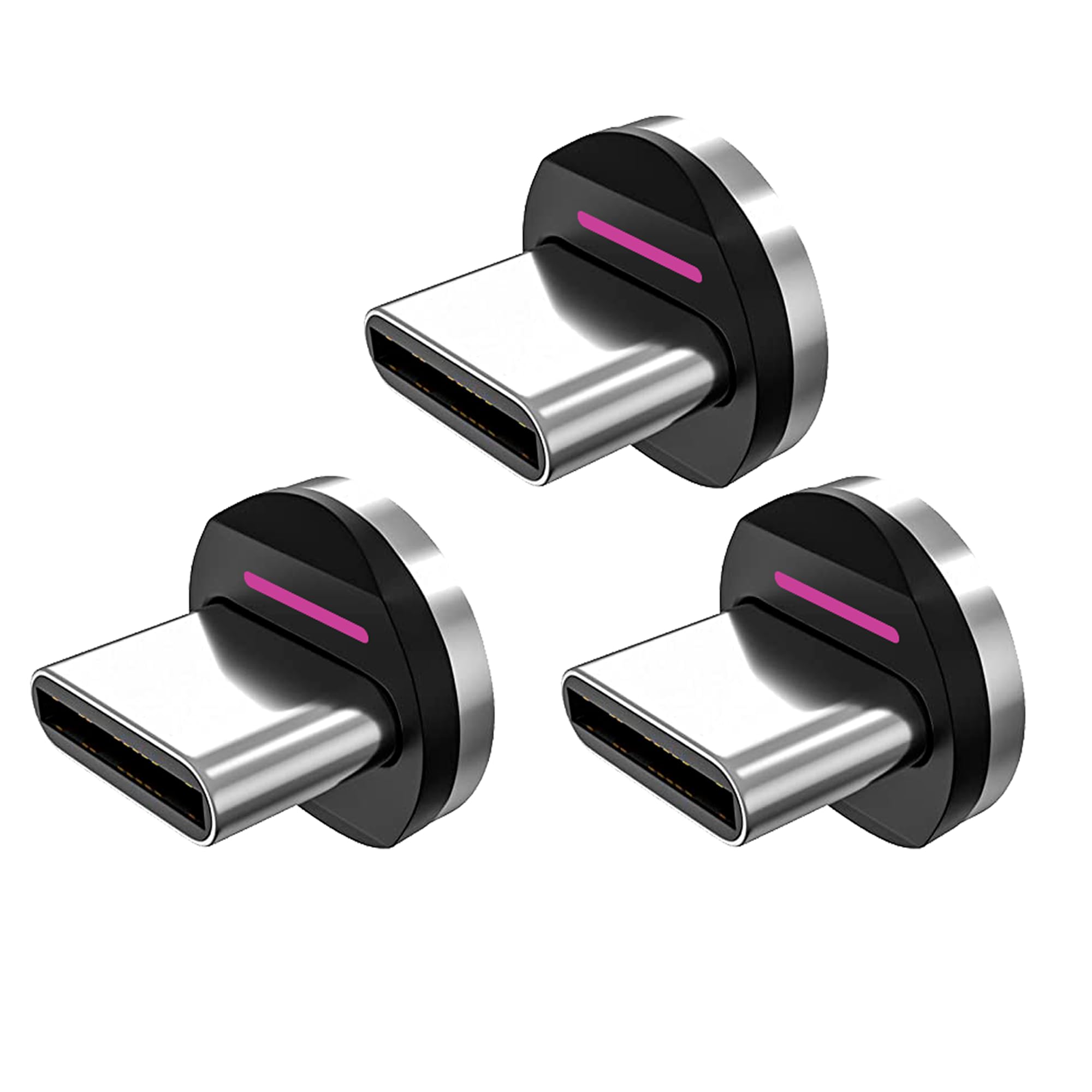 Statik 360 Pro Magnetic Connectors Tips for Fast Charging - Only Compatible with Statik360 Pro Magnet Phone Charger Cable - 3-Pack Includes Type USB C Magnetic Adapter - Compatible with USB C Devices