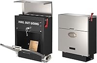 Vista 11 de Caja de seguridad para buzón de pared con bloqueo para negocios, caja de seguridad resistente de 0.047 in con código, caja de bloqueo vertical a