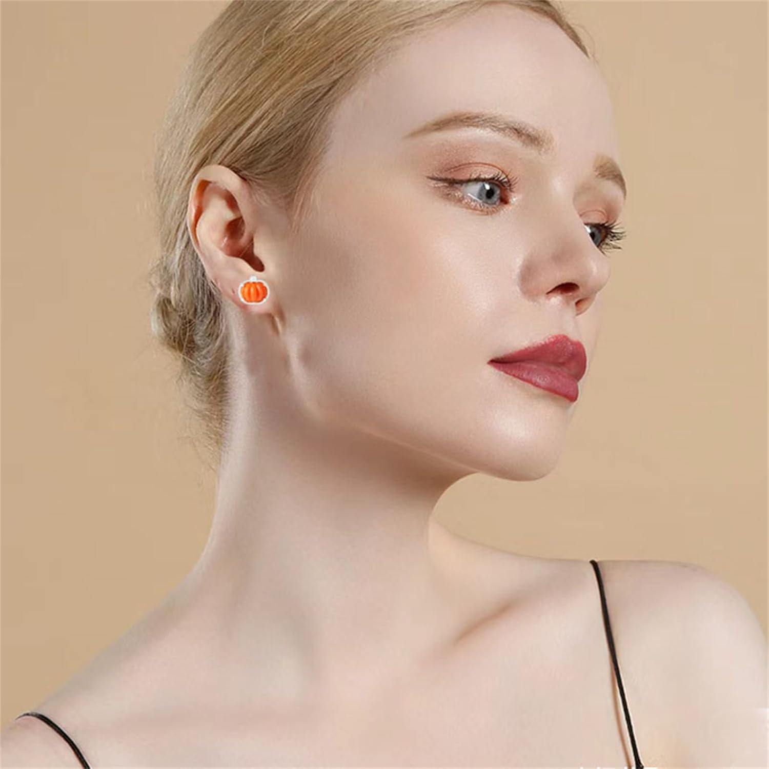 Pumpkin Stud Earrings for Women Unique Fashion Earrings Halloween Party Costumes Earrings Thanksgiving Day Jewelry Gifts - Image 3