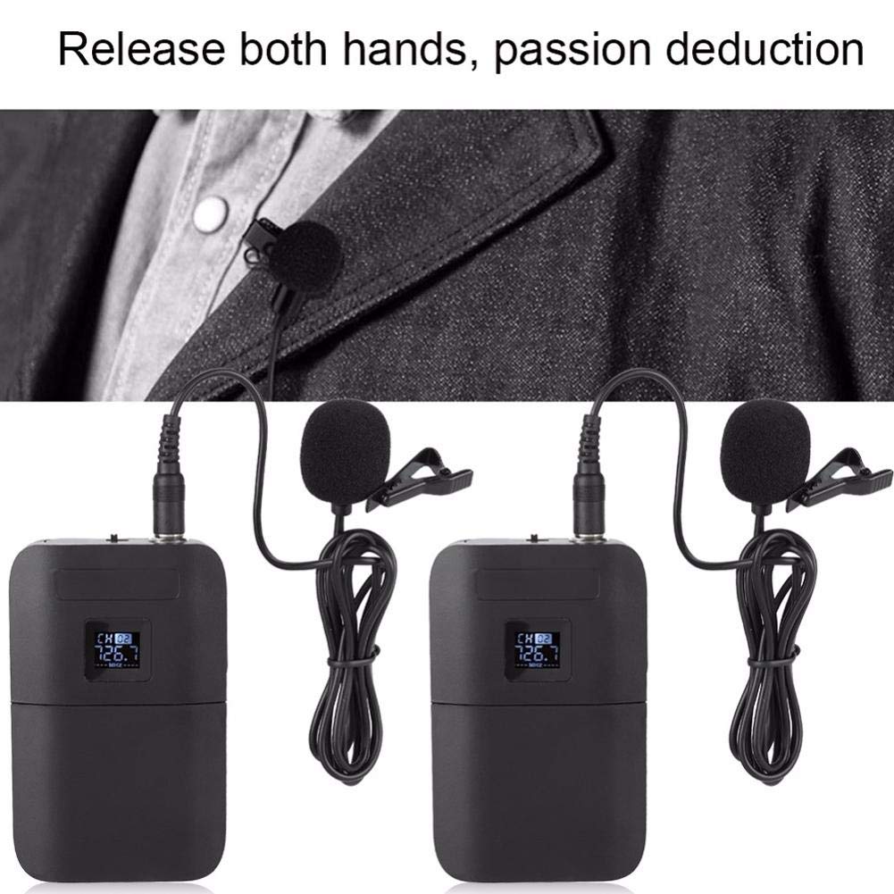 Amplificateur de Voix Portable avec Microphone Cravate sans Fil, Haut-Parleur USB Multifonction Flexible, Écran LED, Connexion Automatique, Mains Libres pour Réunion