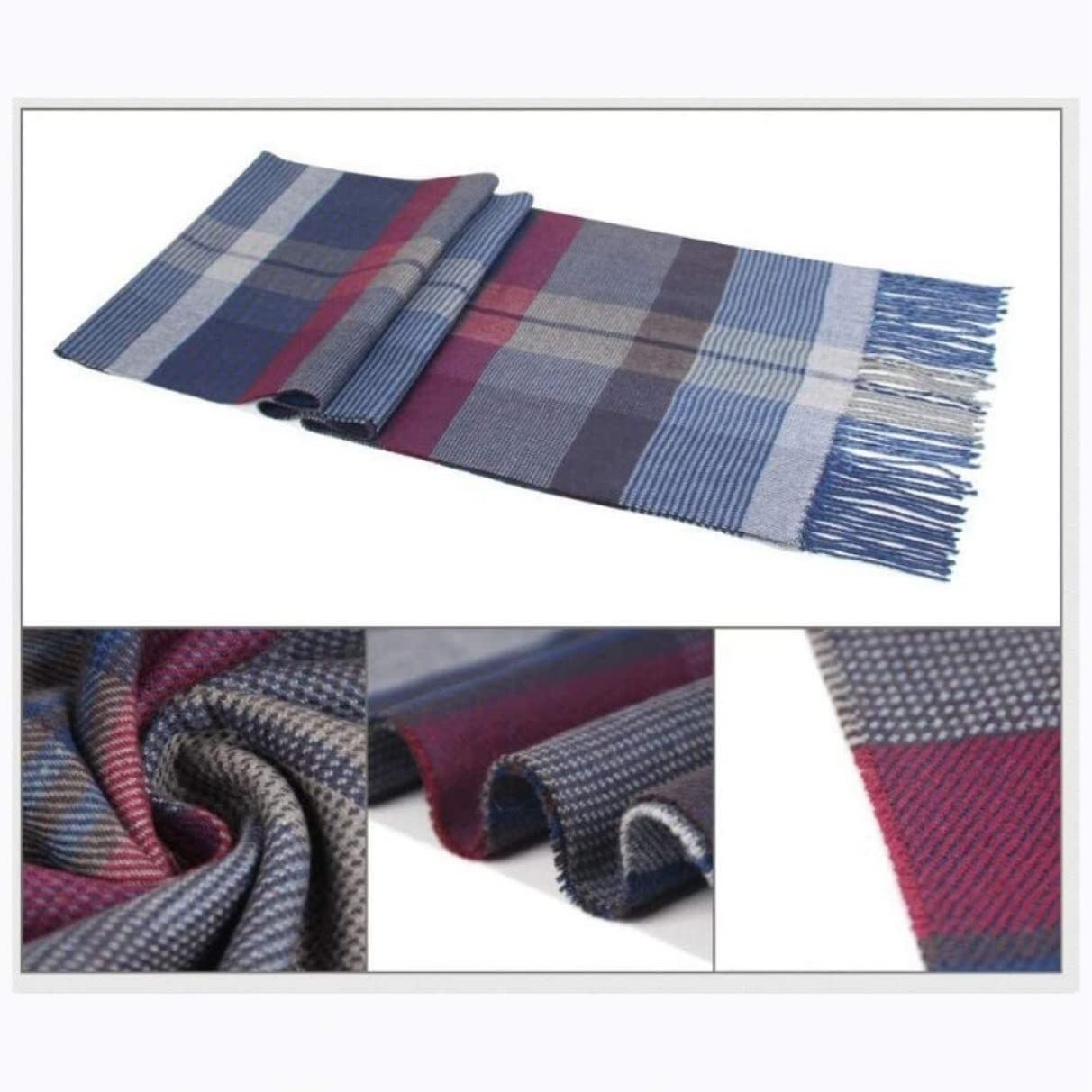 Bufandas Mujer Invierno Bufanda De Hombre Otoño Invierno Cálido Bufandas A Cuadros Algodón Suave Chal Borla Bufanda Suave