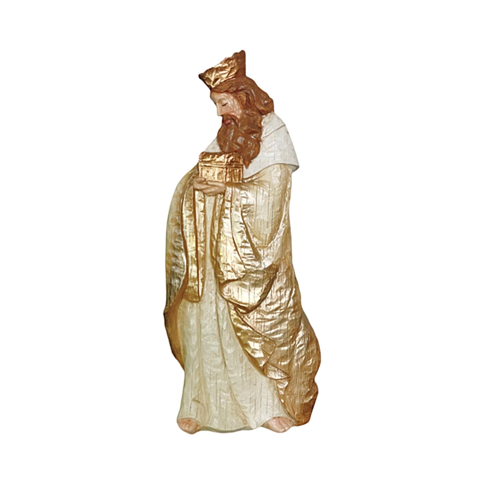 Set Scena Della Natività 5 Pezzi Statuina Della Sacra Famiglia In Resina | Statuine Religiose Per Il Natale Le Feste La Casa La Chiesa Il Tavolo La Scrivania La Mensola Lo Scaffale Il