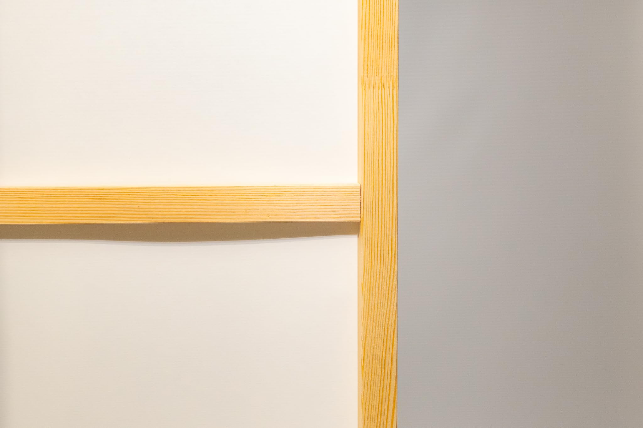 RIIMARE Parawan pokojowy drewniany biały Japoński minimalistyczny (J000), 6-skrzydłowy, 250 x 172 cm, składany