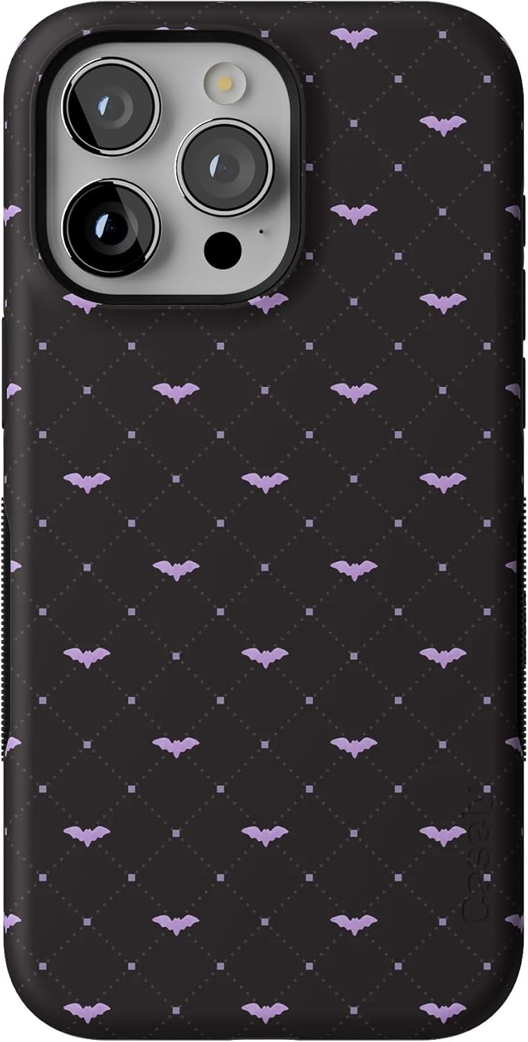 Casely iPhone 15 Pro Max Case | Such a Battie | Purple Bats | Compatible with MagSafe | Bold Protective Design