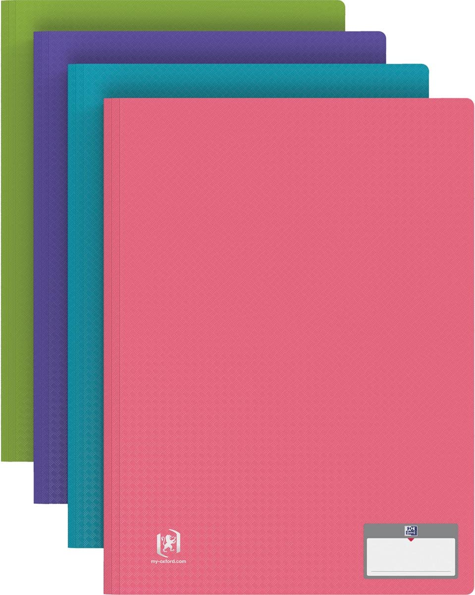 Elba 100206142 Memphis - Cartellina in polipropilene con 60 buste trasparenti, 10 pezzi, colori assortiti