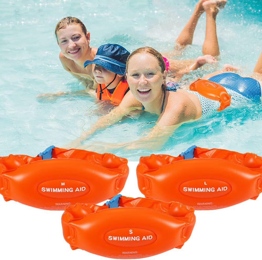 (3 Pack) Swim Belt for Kids Adults, Buoyancy Belt, Swimming Aid Flotation Belt, Swim Trainer Belt, Inflatable Swim Belt with Safety Buckle, Suitable for Swimming Learning Beginners（L+M+S） : Sports & Outdoors